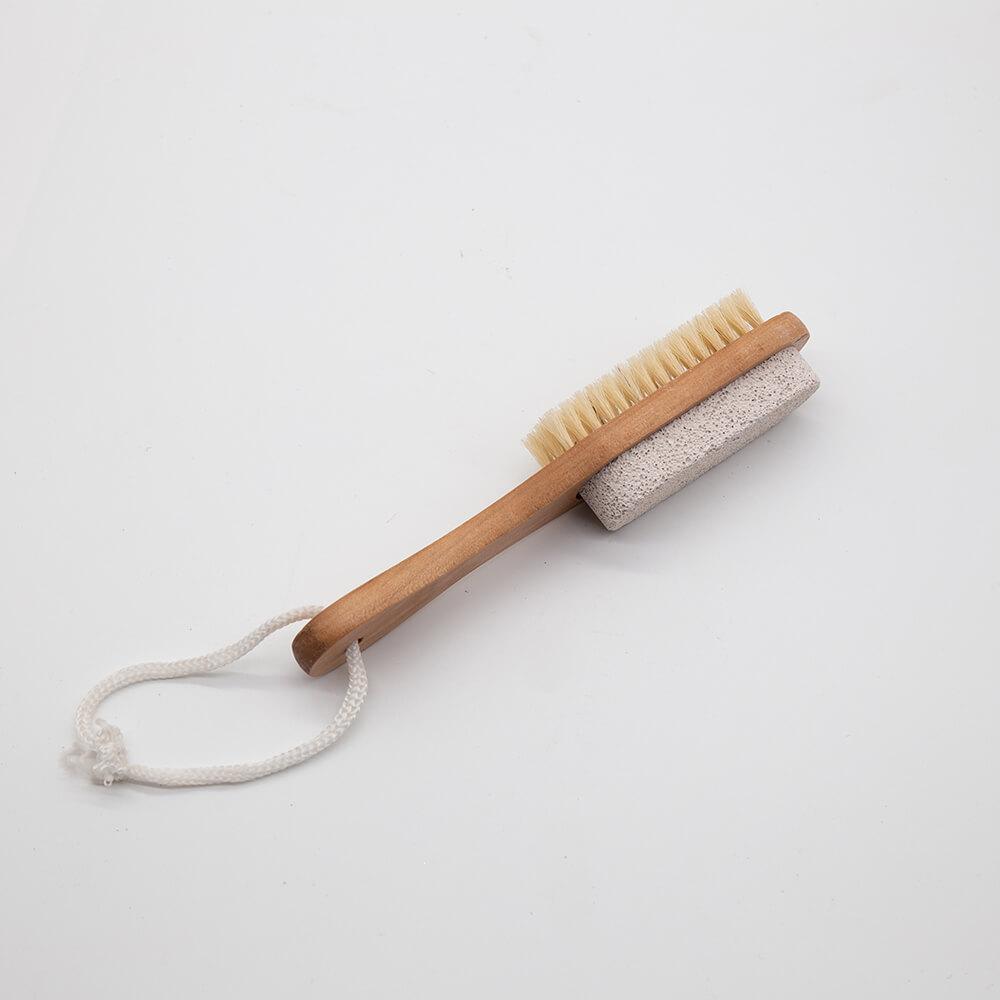 Wooden Shower Dual Sided Foot Scrubber Bath Brush