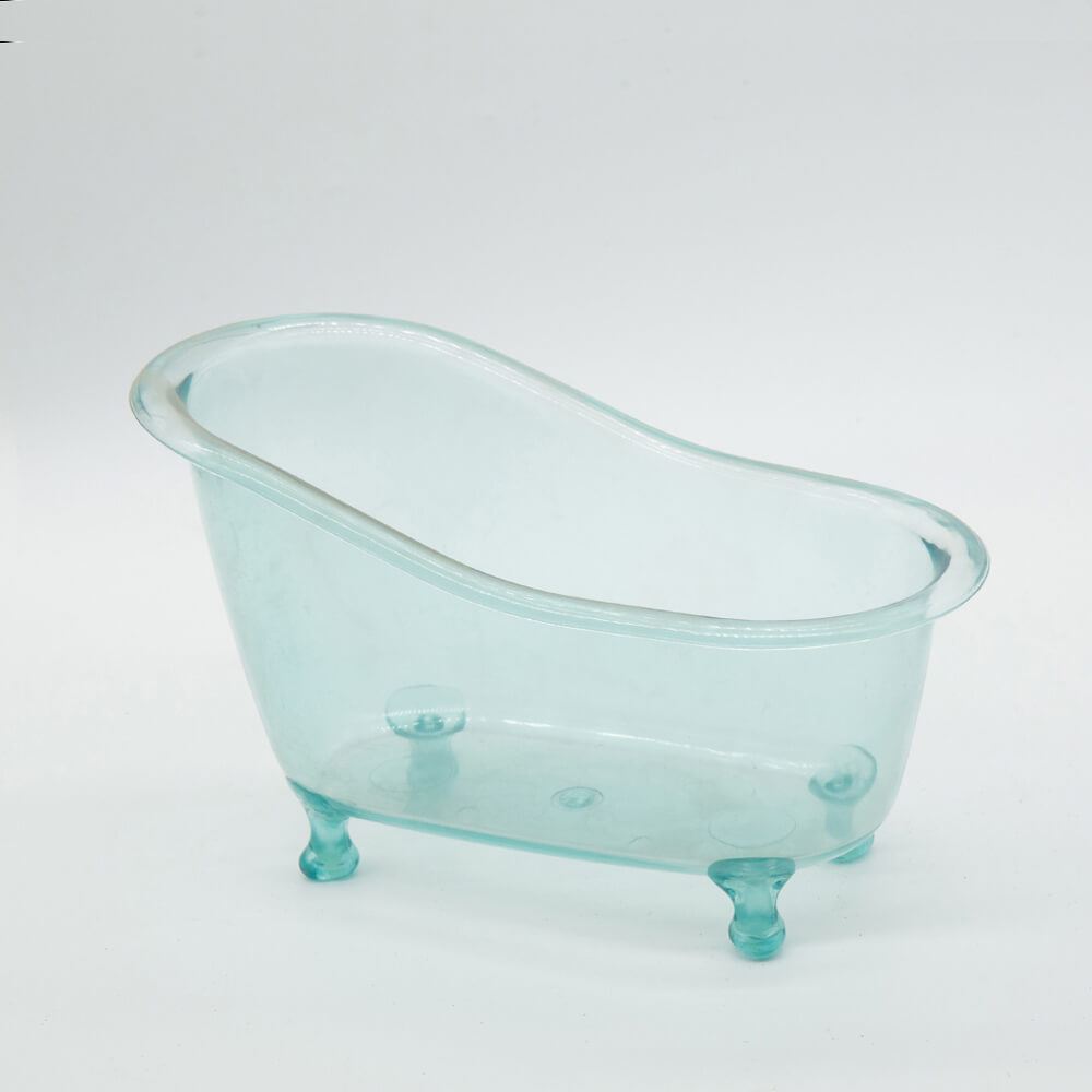 clear green mini bathtub container organizer